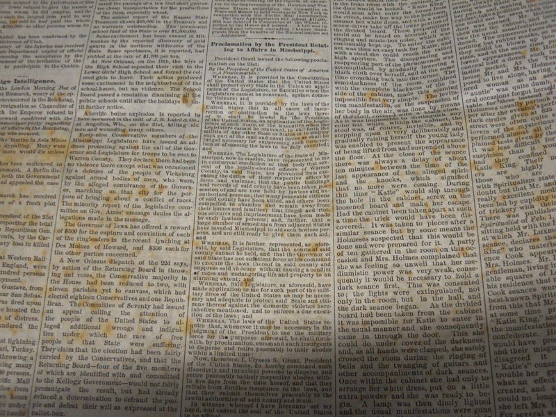 1874 DECEMBER 30 GEAUGA REPUBLICAN NEWSPAPER - CHARDON OHIO - NP 3879J