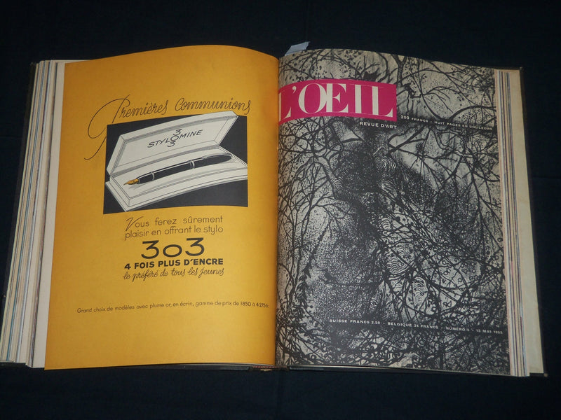 1955 JANUARY-JUNE L'OEIL REVUE D'ART MAGAZINE BOUND VOLUME - FRENCH - KD 5408