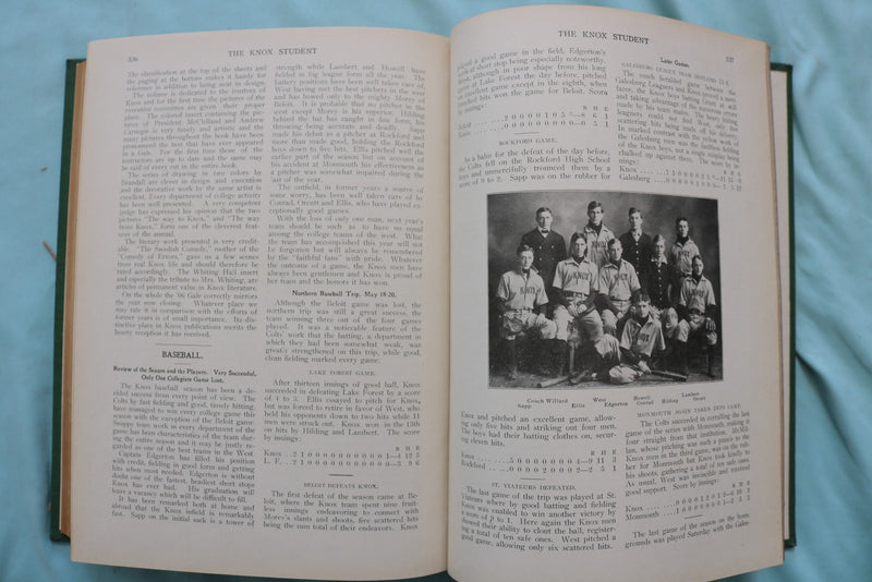 1904-1907 THE KNOX STUDENT HARDCOVER BOOKS - 2 VOLUMS - GALESBURG, IL - KD 9683