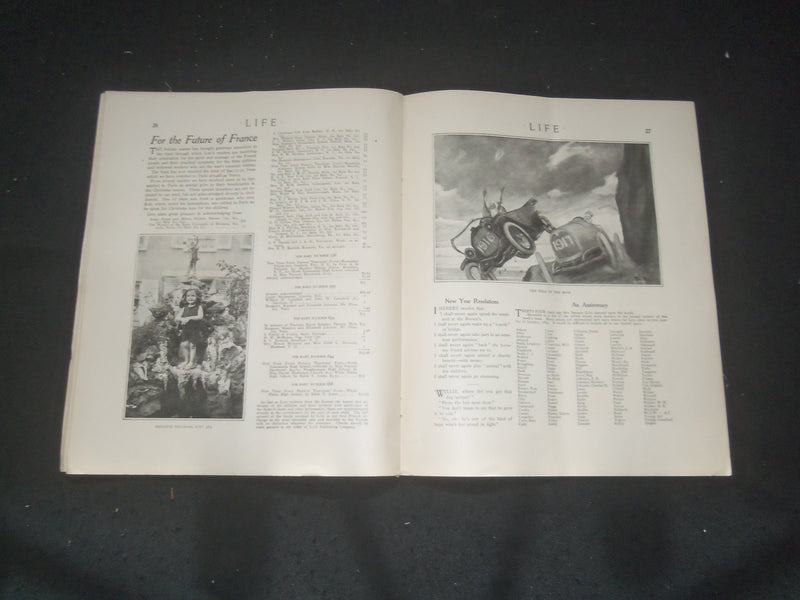 1917 JANUARY 4 LIFE MAGAZINE - WARNING TO EVIL DOERS - L 764M