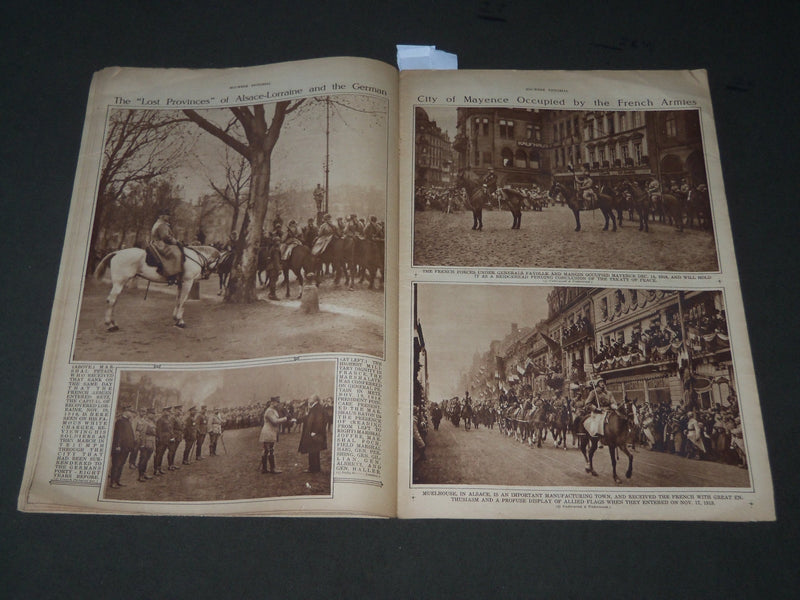 1919 JANUARY 16 MID-WEEK PICTORIAL MAGAZINE SECTION - WATCH ON THE RHINE- J 3262