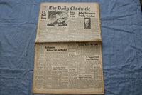 1965 JULY 14 DAILY CHRONICLE NEWSPAPER-ADLAI STEVENSON FATALLY STRICKEN- NP 8493