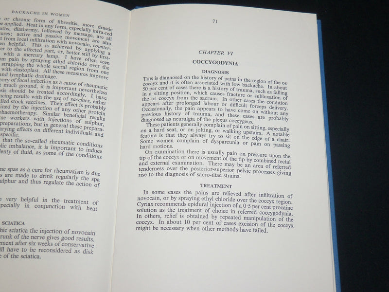 1966 BACKACHE IN WOMEN HARDCOVER BOOK BY E. SCHLEYER-SAUNDERS - KD 2763R