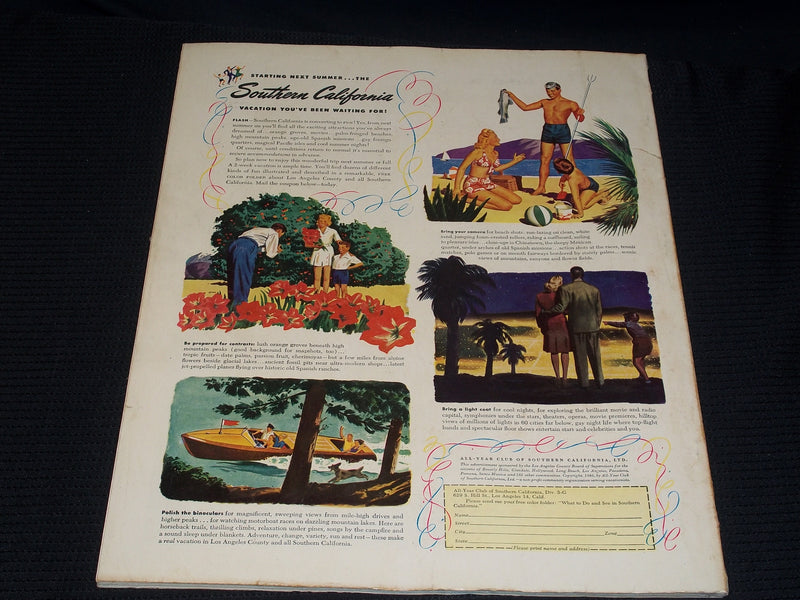 1946 MARCH HOLIDAY MAGAZINE - AROUND THE WORLD NICE FRONT COVER - E 1236