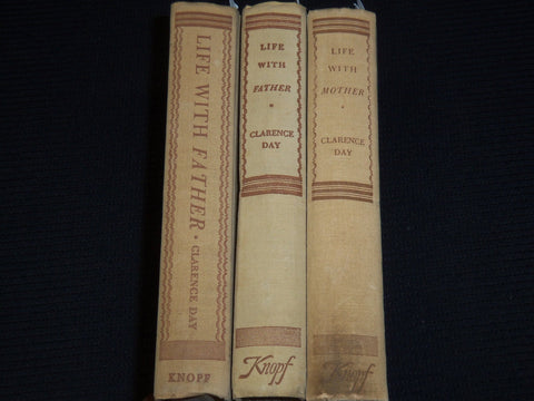 1935-1936 LIFE WITH FATHER - MOTHER BOOK LOT OF 3 - CLARENCE DAY - KD 3905J