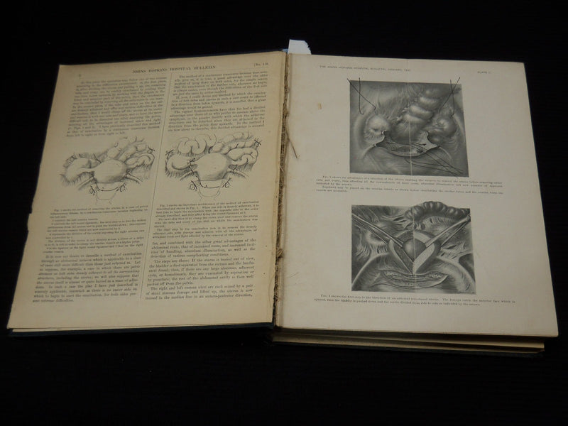 1901-1908 BULLETIN OF THE JOHNS HOPKINS HOSPITAL- 6 VOLUMES - OSLER - CUSHING