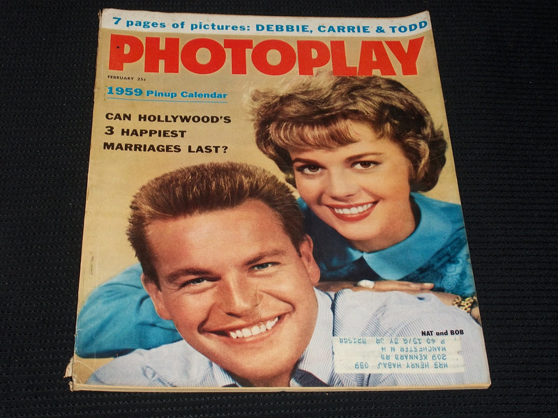 1959 FEBRUARY PHOTOPLAY MAGAZINE - NATALIE WOOD & BOB WAGNER COVER - E 1785