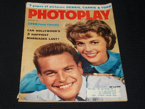 1959 FEBRUARY PHOTOPLAY MAGAZINE - NATALIE WOOD & BOB WAGNER COVER - E 1785
