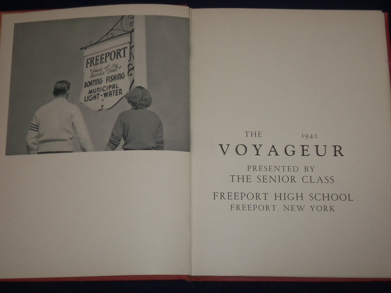 1942 THE VOYAGER FREEPORT HIGH SCHOOL YEARBOOK - GREAT PHOTOS - YB 860