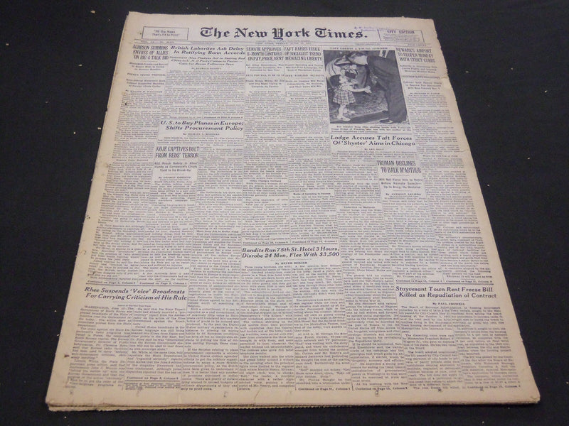 1952 JUNE 13 NEW YORK TIMES - NEWARK'S AIRPORT TO REOPEN MONDAY - NT 4495