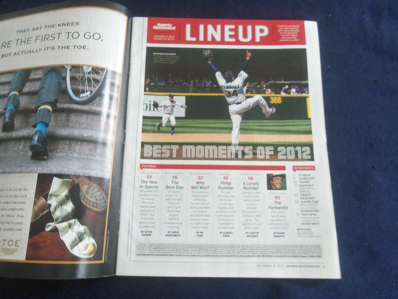 2012 DEC 31 SPORTS ILLUSTRATED MAGAZINE- UNIV OF ALABAMA VS NOTRE DAME- SP 1220D