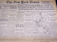 1944 JANUARY 9 NEW YORK TIMES - RUSSIANS NEAR RUMANIA GAIN IN POLAND - NT 2590