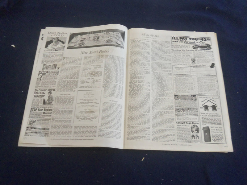 1934 JAN WOMAN'S WORLD MAGAZINE - NICE ILLUSTRATIONS, STORIES & ADS - ST 1240Q