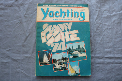 1974 JANUARY YACHTING MAGAZINE - SHOW ISSUE '74 COVER - E 9512
