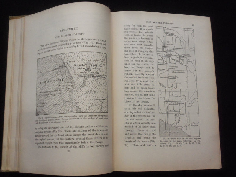 1916 THE ANDES OF SOUTHERN PERU HARDCOVER BOOK BY ISAIAH BOWMAN - KD 9279