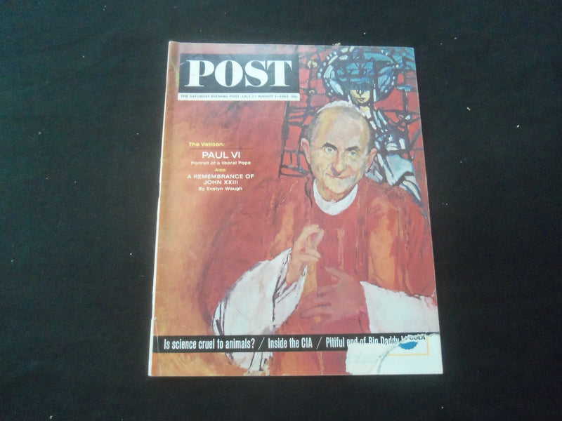1963 AUGUST 3 THE SATURDAY EVENING POST MAGAZINE - POPE PAUL VI COVER - SP 885F