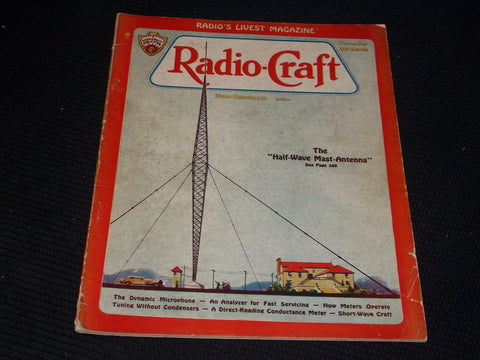 1931 NOVEMBER RADIO-CRAFT MAGAZINE VERY NICE COVERS & ADS - E 382