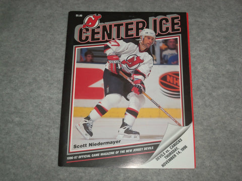1996 NOVEMBER 14 CENTER ICE MAGAZINE - NJ DEVILS VS. VANCOUVER CANUCKS - ST 6862