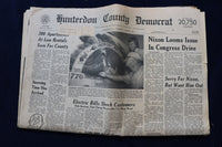 1974 AUGUST 6-11 HUNTERDON COUNTY NEWSPAPER - RICHARD NIXON - LOT OF 4- NP 8859