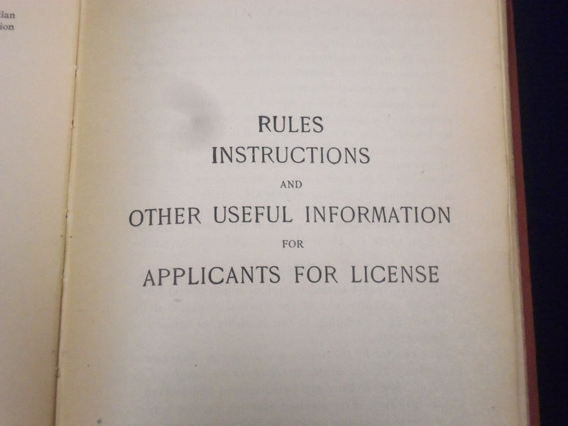 1918 PUGSLEY'S GUIDE TO THE U. S. LOCAL INSPECTORS EXAMINATION BOOK - KD 3154