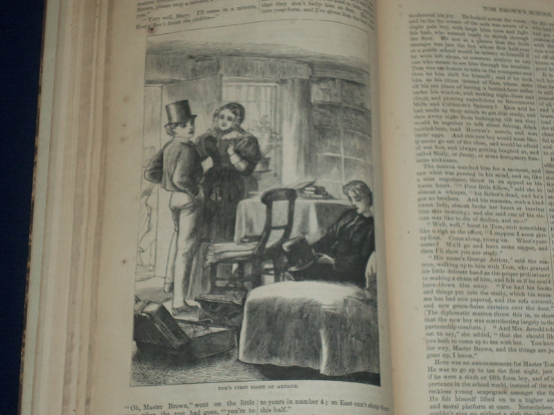 1870 TOM BROWN'S SCHOOL DAYS BOOK BY AN OLD BOY - NEW EDITION - ILLUS. - KD 2421