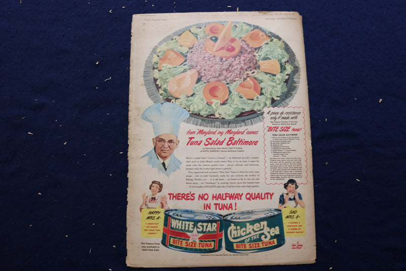 1950 AUGUST 20 CHICAGO TRIBUNE MAGAZINE - ESTHER WILLIAMS COVER - E 22861