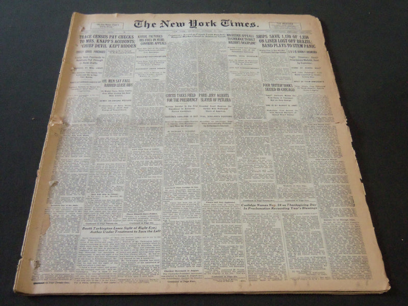 1927 OCT 27 NEW YORK TIMES - SHIPS SAVE 1,170 ON LINER LOST OF BRAZIL - NT 6404