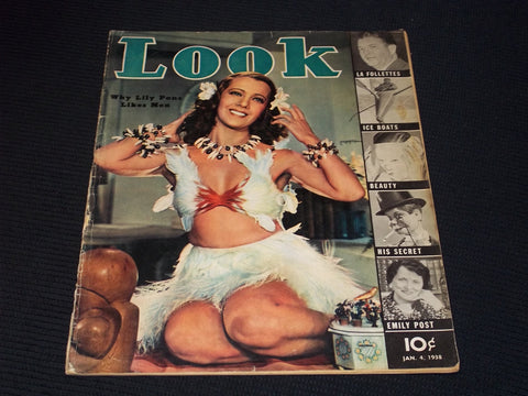 1938 JANUARY 4 LOOK MAGAZINE - LILY PONS FRONT COVER - E 20298