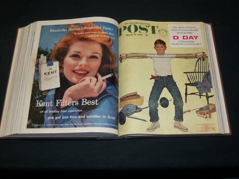 1959 JAN-MAR SATURDAY EVENING POST MAGAZINE VOLUME - GREAT COVERS & ADS- KD 5959
