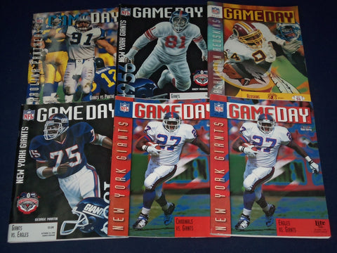 1996 NEW YORK GIANTS GAME DAY PROGRAM LOT OF 9 DIFFERENT - GREAT PHOTOS - O 2398