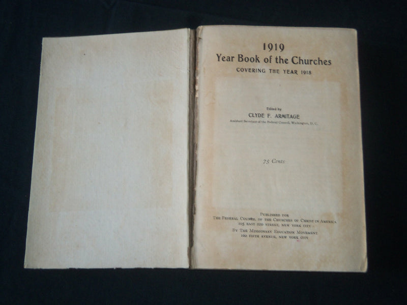 1916-1920 YEARBOOK OF THE CHURCHES FEDERAL COUNCIL LOT OF 5 - O 307
