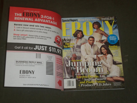 2011 MAY EBONY MAGAZINE - JUMPING THE BROOM CAST COVER - B 1295