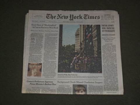2015 JULY 11 NEW YORK TIMES - U.S. WOMEN'S SOCCER TEAM - NYC TICKER TAPE PARADE