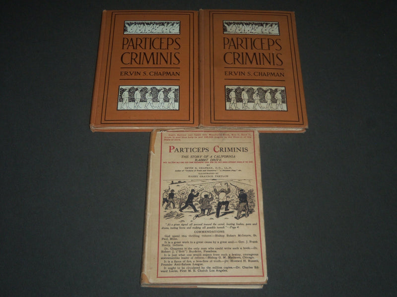 1910 PARTICEPS CRIMINIS BOOK BY ERVIN S. CHAMPMAN LOT OF 3- KD 4511