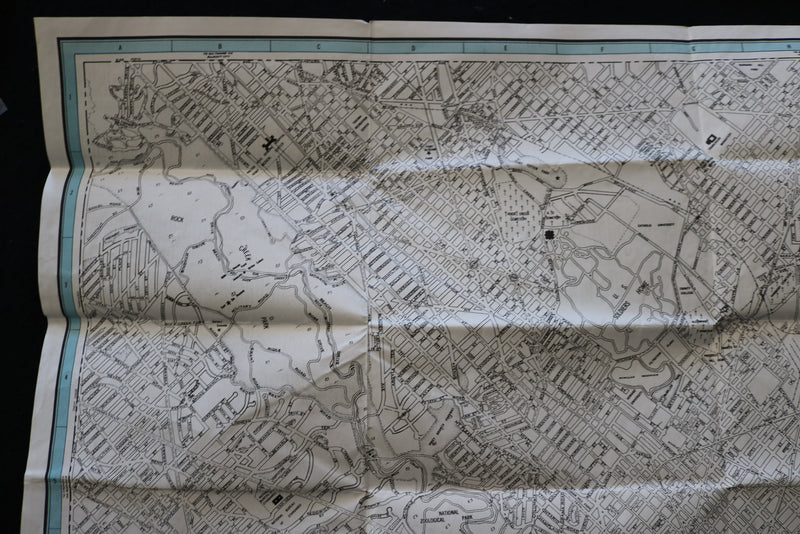 1942 WASHINGTON DISTRICT OF COLUMBIA CITY MAP - FOLD-OUT - K 2216