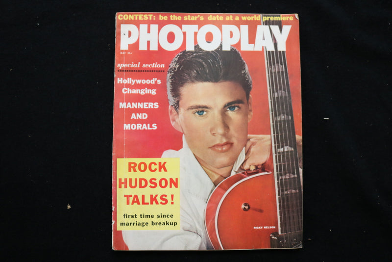 1958 MAY PHOTOPLAY MAGAZINE - RICKY NELSON COVER - B 177S