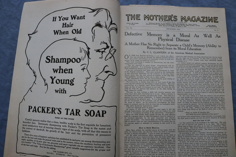 1908 SEPTEMBER THE MOTHER'S MAGAZINE - GREAT ILLUSTRATIONS & STORIES - ST 1000F