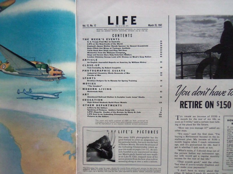 1942 MARCH 23 LIFE MAGAZINE - HOW TO MAKE PLANE MODELS - L 279