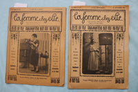 1921 LA FEMME CHEZ ELLE MAGAZINE - FRENCH FASHION - LOT OF 2 - K 2530