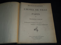 1800'S HOTEL DE VILLE DE PARIS LES PEINTURES DECORATIVES VOLUME 1 & 2 - Z 168