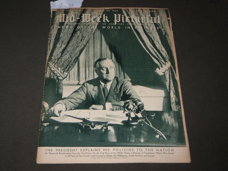 1933 MAY 20 MID-WEEK PICTORIAL MAGAZINE SECTION - FRANKLIN D. ROOSEVELT - J 3201