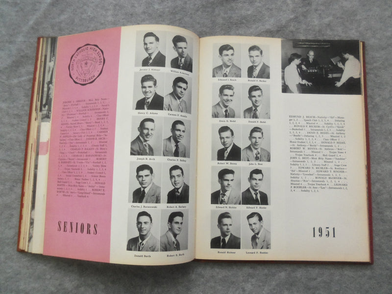 1951 TROJAN NORTH CATHOLIC HIGH SCHOOL YEARBOOK - PITTSBURGH, PA - YB 3177