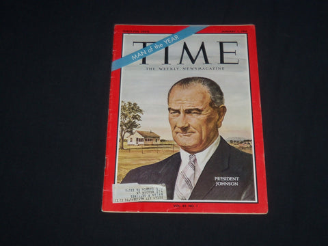 1965 JANUARY 1 TIME MAGAZINE - PRESIDENT LYNDON B. JOHNSON - T 1962