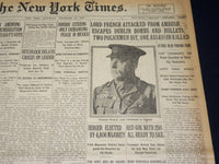1919 DECEMBER 20 NEW YORK TIMES - LORD FRENCH ATTACKED FROM AMBUSH - NT 8537