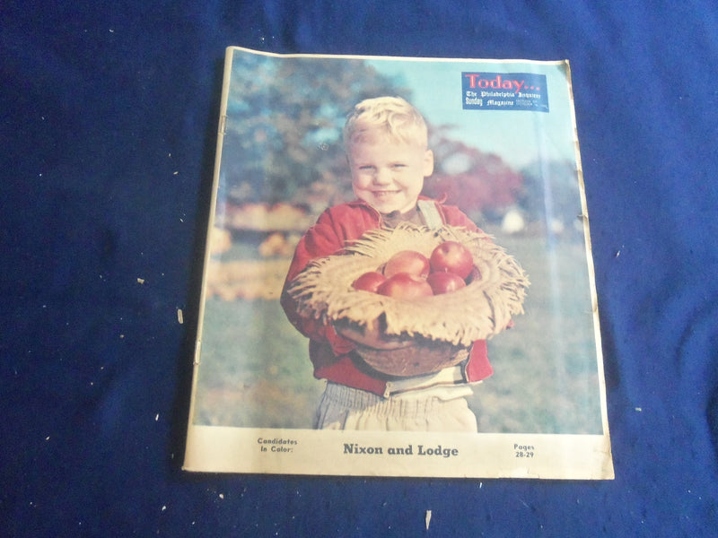 1960 OCT 16 PHILADELPHIA ENQUIRER SUNDAY TODAY MAGAZINE - NIXON & LODGE -B 4164Z