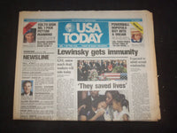 1998 JULY 29 USA TODAY NEWSPAPER - LEWINSKY GETS IMMUNITY - NP 7941