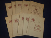 1951-1957 MONTHLY BULLETIN OF STATISTICS LOT OF 24 DIFFERENT ISSUES - O 2855