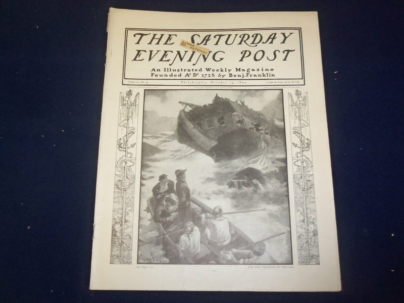 1899 OCTOBER 14 THE SATURDAY EVENING POST MAGAZINE - NICE ILLUSTRATIONS - B 6719
