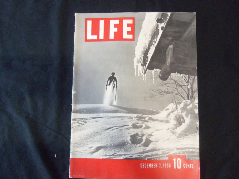 1936 DECEMBER 7 LIFE MAGAZINE - VOLUME 1 NUMBER 3 - SKIING - L 3