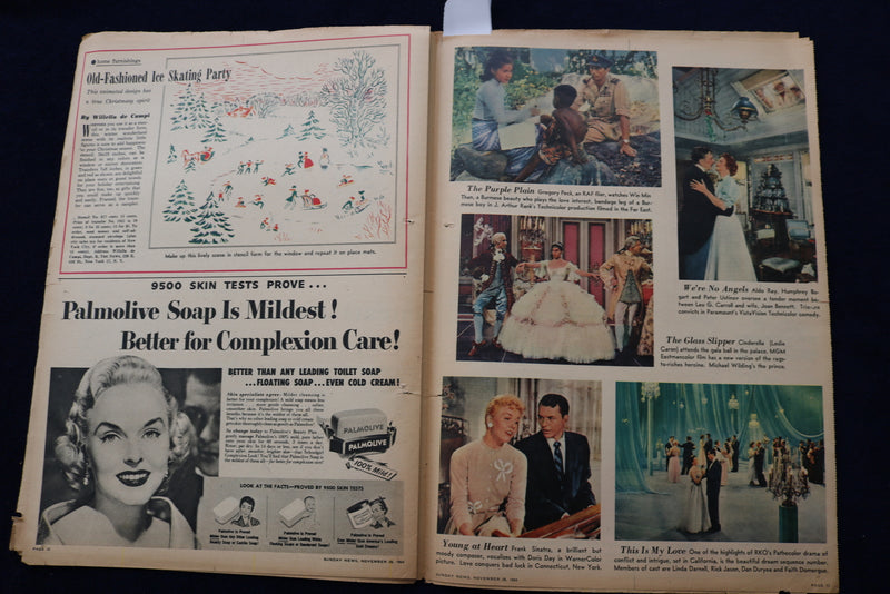 1954 NOV 28 SUNDAY NEWS COLOROTO MAGAZINE-WILLIAM HOLDEN -MOVIE NUMBER - E 22790